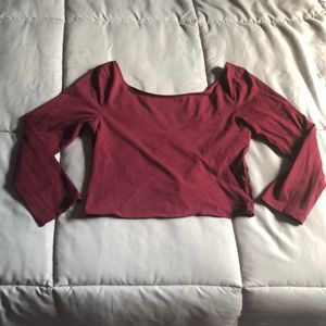 American Eagle lace-back ballet top